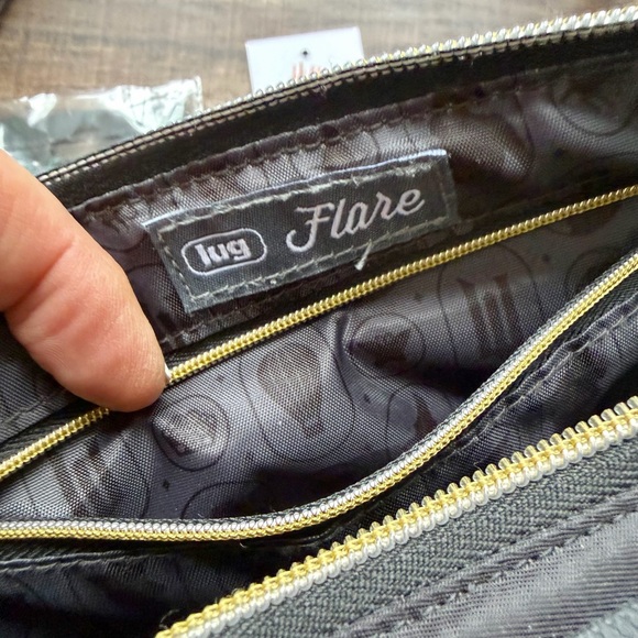 Lug x Wicked Flare Black Quilted Women's crossbody w/ “W” charm and “W” puller - Picture 4 of 10